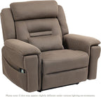 Big Man 400 lbs Recliners 28 Inch Wide Seat, Oversized Power Lift Recliner for Elderly Adults with Heat Massage, Lay Flat Recliner Chair Cup Holder & Wireless Phone Charger, USB Type C Charging