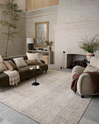 Loloi Amber Lewis Bexley Collection BEX-03 Natural/Slate 5'-0" x 7'-6" Area Rug Neutral, Textured, Living, Bedroom, Dining, Carpet