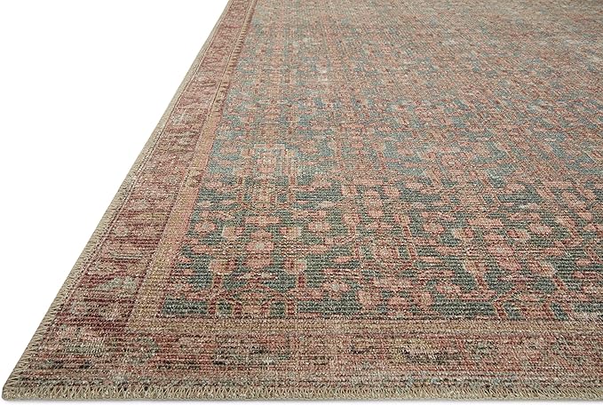 Loloi Angela Rose Aubrey Collection AUB-04 Blue/Terracotta 5'-0" x 7'-0", .19" Pile Height, Area Rug