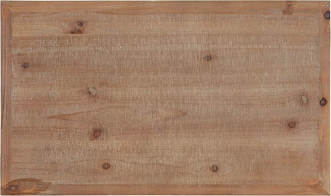 Kate and Laurel Wyldwood Rustic French Solid Wood Side Table, 24" x 14" x 12.75", White and Rustic Brown, Chic Farmhouse Inspiration, Natural Wood Top