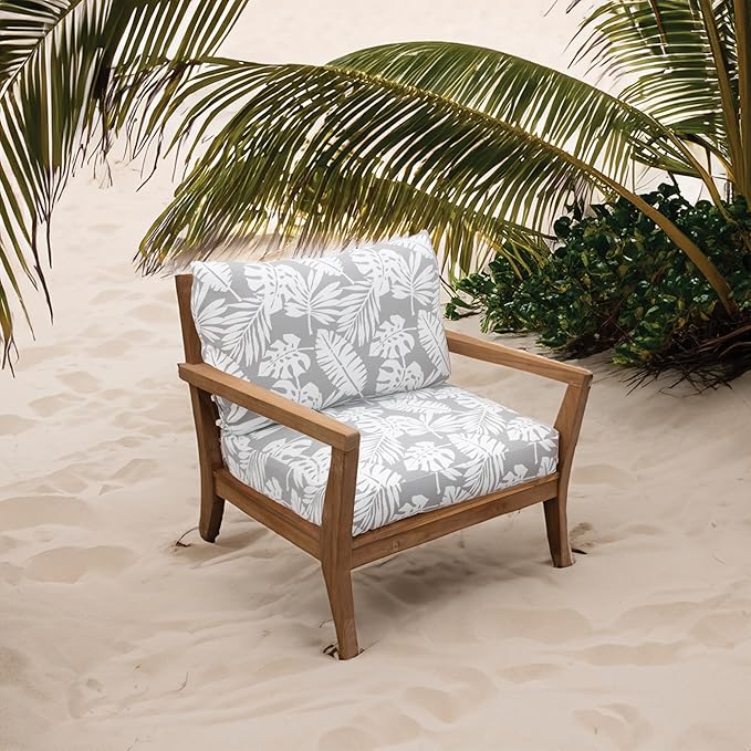 Tommy Bahama Deep Seating Lounge Cushion, 24" X 24" X 4", Tropical Chrome