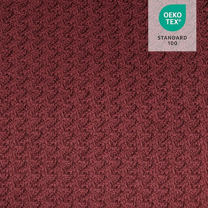 MCombo Large Dual Motor Power Lift Recliner Chair for Elderly, Massage and Heat, Lay Flat, Zero Gravity, Home Button, USB Port, Fabric 7680 (Large, Burgundy)