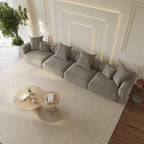WJShome Modular Sectional Sofa Couch,181.1inch Oversized 4 Seater Couch, Upholstered with Corduroy Fabric Couches with 6 Pillows,Cushion Covers Removable& Washable