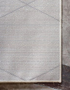 Unique Loom Trellis Frieze Collection Area Rug - Geometric (5' Square, Ivory/ Gray)