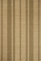 Loloi Leanne Ford Weatherstaff Collection WTS-03 Natural/Olive 3'-6" x 5'-6" Accent Rug Jute, Striped, Neutral, Entryway, Mudroom, Bathroom, and Kitchen