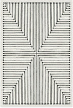 RUGGABLE x Jonathan Adler Machine Washable Modern Area Rug – Inkdrop Black & Ivory 4x6, Stain-Resistant, Non-Slip – Medium Rugs for Living Room, Bedroom, Hallway, Entryway & Office–with Standard Pad