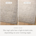 Loloi Amber Lewis Alie Collection ALE-03 Taupe/Dove 2'-7'' x 7'-9'', .13'' Pile Height, Runner Rug