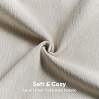 FUTEI Beige Chenille Decorative Throw Pillow Covers 18x18 Inch Set of 2,Soft Cozy Faux Linen Textured Cushion Case,Farmhouse Home Decor for Couch Living Room