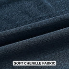 FUTEI Navy Blue Chenille Throw Pillow Covers 16x16 Inch Set of 2,Soft Striped & Diamond Textured Cushion Cases,Modern Home Decor for Couch Living Room