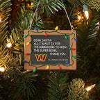 NFL Resin Holiday Christmas Chalkboard Sign Ornament