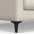 SIMPLIHOME Ava Sofa and Ottoman in 100% Recycled Polyester Performance Fabric, Cream, 76-inch-Wide 2-Seater Loveseat and Matching 36-inch-Wide Table Ottoman for Living Room, 2-Piece Set