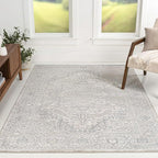 JONATHAN Y Vintage Medallion Indoor Area Rug Cream 8X10, Modern Boho for Living Room, Bedroom, Kitchen, Office, Easy-Cleaning, High Traffic, Pet-Friendly, Non-Shedding MDP100C-8
