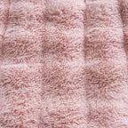 Neelvin Pink Faux Fur Cozy Soft Double-Sided Decorative Throw Pillow Covers 12x20 inch Set of 2,Velvet Pillowcase Cushion Case for Sofa Couch