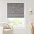 Madison Park Cordless Roman Shades, Total Blackout Window Blind Privacy Window Shades, Thermal Insulated Cordless Window Treatment for Bedroom, Living Room, Quincy, Single Panel 27" W X 64" H Grey