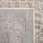 SAFAVIEH Evoke Collection Area Rug - 6'7" Square, Ivory & Taupe, Distressed Design, Non-Shedding & Easy to Clean, Ideal for Living Room, Bedroom, Dining Space (EVK256E)