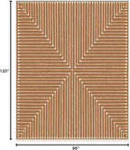 RUGGABLE x Jonathan Adler Machine Washable Modern Area Rug – Inkdrop Copper 8x10, Stain-Resistant, Non-Slip – Large Rugs for Living Room, Bedroom, Hallway, Entryway & Office–with Cushioned Pad