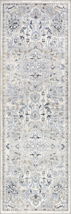 nuLOOM 2'8" x 8' Machine Washable Stain-Resistant Area Rug Medium Profile for Living Room, Bedroom, and Dining Room, Cady Blue