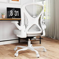 ZZH Ergonomic Office Chair with Adjustable Lumbar Support, Mesh Home Office Desk Chair with Wheels and Flip-up Arms, Grey