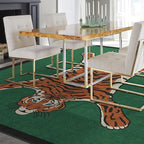 RUGGABLE x Jonathan Adler Washable Modern Area Rug – Tiger Emerald 8x10, Stain-Resistant, Non-Slip – Large Machine Washable Rugs for Living Room, Bedroom, Hallway, Entryway & Office–with Standard Pad