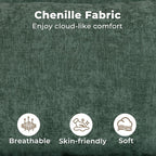 Modular Sectional Sofa, 107.5" L-Shaped Boneless Couch with Deep Seat, Modern Minimalist Upholstered Cloud Sectional Couch for Living Room Bedroom, No Assembly Required, Green Chenille