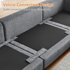 VANOMi Large Modular Sectional Sofa, Oversized Couch with Charging Station, Cloud Couch Deep Seat Sofa with Thick Cushion, Convertible Sectional Couches for Living Room Office Apartment