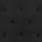EMMA + OLIVER Tufted Upholstered Full Size Headboard in Black Fabric