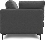 SIMPLIHOME Ava Sofa in 100% Recycled Polyester Tightly Woven Performance Fabric, Pebble Grey, 90-inches Wide, Handcrafted Mid-Century Modern Style Sofa for Living Room or Couch for Family Room