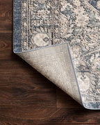 Loloi Teagan Collection TEA-01 Denim/Mist 2'-8" x 4' Accent Rug, Large, Soft Neutral Rug, High-Traffic for Living Room, Bedroom, Home Office, Dining Area