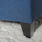 Christopher Knight Home Ottilie Fabric Storage Ottoman, Dark Blue, 17.75"D x 51.5"W x 15.75"H