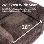 Oversized Power Lift Recliner Chair for Elderly, Electric Lift Chair with Masssage and Heat, Overstuffed Power Recliner for Adults, 3 Positions,USB Ports, Side Pockets, Coffee