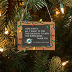 NFL Resin Holiday Christmas Chalkboard Sign Ornament