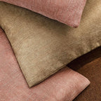Foindtower Pack of 2 Textured Chenille Throw Decorative Pillow Covers Square Accent Solid Cushion Cover Neutral Farmhouse Pillow Case for Couch Sofa Bedroom Living Room 24x24 Inch,Dusty Pink