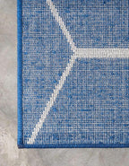 Unique Loom Trellis Frieze Collection Area Rug - Geometric (6' Square, Navy Blue/ Ivory)