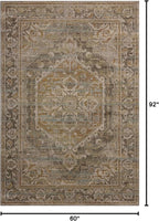 Loloi Magnolia Home by Joanna Gaines Mona Collection MOA-01 BARK/Sunrise 5' x 7'-8" Area Rug