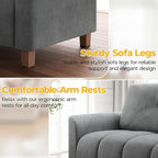 LIKIMIO Loveseat Sofa 79in, 3 Seater Couch, Modern Cloud Sofa with 23in Deep Seat with Armrest, Back Support, Easy Assembly Oversized Loveseat for Living Room, Bedroom, Office