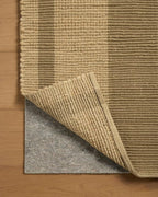 Loloi Leanne Ford Weatherstaff Collection WTS-03 Natural/Olive 9'-3" x 13' Area Rug Jute, Striped, Neutral, Living Room, Bedroom, Dining Room