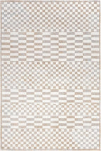 nuLOOM Nikita Checkered 4x6 Machine Washable Area Rug for Living Room Bedroom Dining Room Kitchen, Beige/Ivory
