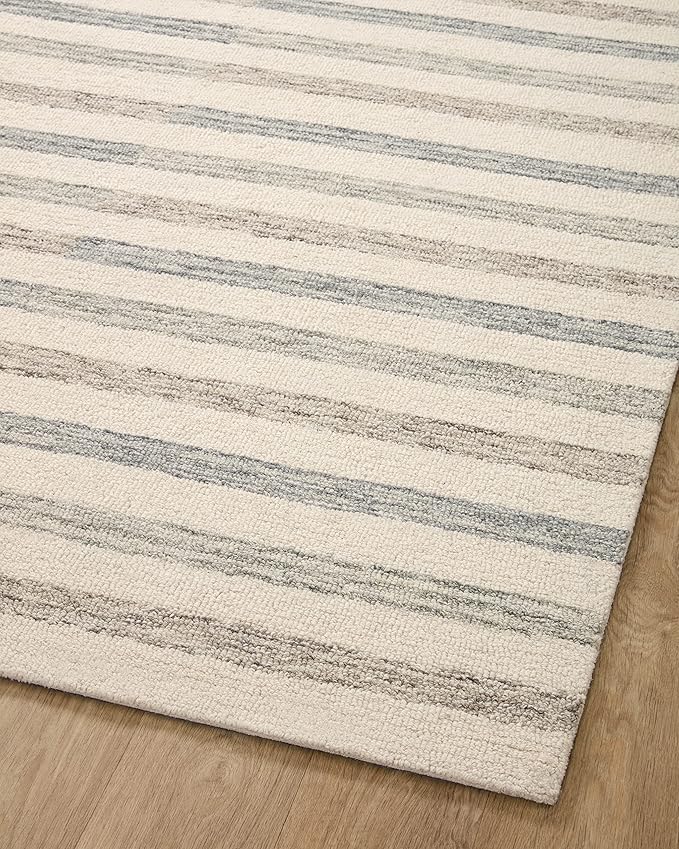 Loloi Chris Loves Julia Chris Collection CHR-05 Ivory/Slate 2'-6'' x 11'-6'', .50" Pile Height, Runner Rug