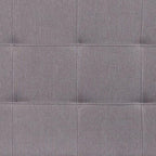EMMA + OLIVER Quilted Tufted Twin Size Headboard in Light Gray Fabric