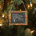 NFL Resin Holiday Christmas Chalkboard Sign Ornament