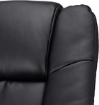 JC Home Argus Swivel Recliner with Ottoman, PU Leather & Wood Base Reclining Chair with Footrest, Ultra-Plush Double Foam for Living Room, Bedroom and Office