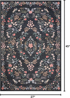 Loloi Rifle Paper Co. Maison Collection MAO-04 Tuileries Black 2'-3" x 3'-9", .19" Pile Height, Accent Rug