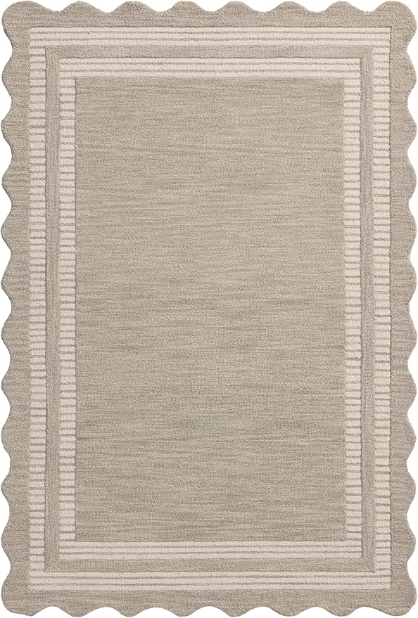Loloi Chris Loves Julia Scottie Collection SCO-01 Fog/Ivory 9'-3" x 13', .87" Pile Height, Area Rug