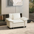 HERA'S HOUSE Oversized Modular Sectional Sofa, 54" Armchair Cloud Couch Mixed Fabric Sleek Couches for Living Room, Beige