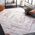 SAFAVIEH Washable Rug Faux Hide Collection - 10' x 14', Beige & Brown, Slip Resistant, Western Rustic Decor, Printed Pattern, Ideal for Living Room, Bedroom, Home Office, Dining Space (FAH526A)