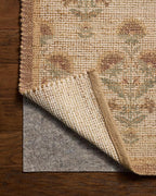Loloi Chris Loves Julia Rue Collection RUE-01 Wheat/Sage 7'-6" x 9'-6" Area Rug Jute Neutral Floral Living Room Bedroom Rug