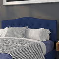 BizChair Tufted Upholstered Queen Size Headboard in Navy Fabric