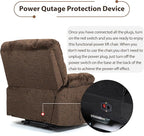 Oversized Zero Gravity Power Lift Recliner Chair for Elderly Adults Big Man Electric Lay Flat Recliner Triple Motor with Heat and Massage, Adjustable Seat Height, Arm Storage, Cup Holder