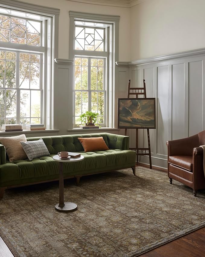 Loloi Magnolia Home by Joanna Gaines Mona Collection MOA-03 BARK/Natural 2'-6" x 8'-0" Runner Rug