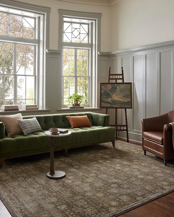 Loloi Magnolia Home by Joanna Gaines Mona Collection MOA-03 BARK/Natural 5' x 7'-8" Area Rug